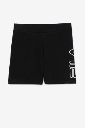 FILA Beatriz High Waist Bikes Shorts Black / White,Womens Clothing | CA.YCNLSF780